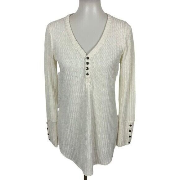 Chaser Thermal Long Sleeve Top White Medium Layering Casual - Picture 2 of 6